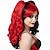 cheap Movie Character Wigs-Red and Black Jester Wig Halloween Cosplay Party Wigs