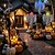 tanie Oświetlenie rekwizytów na Halloween-3szt halloweenowe dekoracje oświetlone białe światła ledowe ducha wiszące oświetlone duchy horror dekoracje drzwi wiszące nawiedzony dom halloween party scene układ rekwizyty
