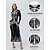 preiswerte Schädel &amp; Knochen-Totenkopf Halloween Kleid Kostüm Punk &amp; Gothic Sexy Kostüm Erwachsene Damen Karneval Party / Abend Einfache Halloween-Kostüme Verkleiden