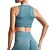 voordelige Sport bh&#039;s-Dames Lichte ondersteuning Sport bh&#039;s Running BH Beugelloos Controle over meebewegen Goede top Gewatteerd Fitness Recreatiesport Hardlopen Ademend Lichtgewicht Zacht aquablauw Zwart Wit Effen