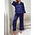voordelige Nachtkleding voor dames-dames pyjama sets pure kleur mode comfort thuis dagelijks bed imitatie zijde zijde ademend revers lange mouw shirt broek knoop zak herfst thuis outfits