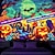 billige Veggtepper-halloween dekorasjoner blacklight billedvev uv reaktiv glød i mørket glød fest jack o lanterne psykedelisk by trippy tåkete hengende billedvev veggkunst veggmaleri for stue soverom