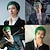 cheap Anime Wigs-Green Spiky Short Wig Layered Wig for Men for Anime Cospaly Costume Staight Synthetic Wig for Carnival Christmas Event with Wig Cap St.Patrick&#039;s Day Wigs