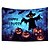 billige halloween veggtepper-halloween dekorasjoner blacklight billedvev uv reaktiv glød i mørket glød fest hodeskaller psykedelisk trippy tåkete hengende billedvev veggkunst veggmaleri for stue soverom gresskar