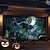 preiswerte Halloween Garagentorabdeckung-Halloween-Türdekorationen für draußen, Halloween-Garagentorabdeckung, Skelett-Friedhofsbanner, Kürbisschädel draußen, große Hintergrunddekoration für den Urlaub, Garagentor für draußen,