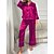 voordelige Nachtkleding voor dames-dames pyjama sets pure kleur mode comfort thuis dagelijks bed imitatie zijde zijde ademend revers lange mouw shirt broek knoop zak herfst thuis outfits