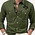 abordables chemises western pour hommes-Homme Texas Imprimé Vache Chemise de travail Chemise Western Chemise Cargo manche longue Occasionnel Tactique Sport &amp; Loisir Sortir Hiver Printemps &amp; Automne Col Rabattu Imprimé Noir Vert Véronèse