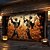 billige Halloween garage dør dække-halloween dørdekorationer udendørs halloween garagedør dæksel jack o lanterne banner stort gobelin bagtæppe dekoration til ferie udendørs garageport hjem vægdekorationer