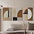 abordables Peintures Abstraites-art mural wabi sabi marron et blanc peint à la main peinture abstraite marron et noire sur toile peinture texturée blanche grande décoration murale neutre pour le salon cadre tendu