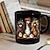 billiga Muggar och koppar-tupp rolig mugg keramisk rolig kaffemugg kopp svart retro vintage casual street style presentmugg 11,2oz/330ml