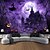 cheap Halloween Wall Tapestries-Halloween Decorations Blacklight Tapestry UV Reactive Glow in the Dark Glow Party Haunted House Psychedelic Trippy Misty Hanging Tapestry Wall Art Mural for Living Room Bedroom Witch Pumpkin