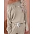 preiswerte Damen Schlafanzüge-Damen-Pyjama-Sets in reiner Farbe, modisch, Basic-Komfort für zu Hause, tägliches Bett, atmungsaktiv, Rundhalsausschnitt, lange Ärmel, Hosentasche, elastische Taille, Herbst-Winter-Home-Outfits