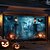 ieftine Hârtie de acoperire pentru ușa garajului de Halloween-decorațiuni uși de halloween în aer liber capac ușă de garaj de halloween jack o lantern banner lilieci de dovleac cimitir în exterior fundal mare decor pentru vacanță ușă de garaj în aer liber