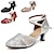 voordelige Latin dansschoenen-Zwarte glitter ballroom dansschoenen voor dames – strappy latin hakken voor salsa, tango en optredens
