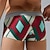 cheap Men&#039;s Boxers Underwear-Men&#039;s 1 PCS Boxers Underwear Boxer Shorts Polyester Breathable Soft Comfortable Color Block Mid Rise Black Red