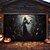 billige Halloween garasjeportdeksel-halloween dørdekorasjoner utendørs halloween garasjedørdeksel kirkegård skummel dyster banner stort billedvev bakteppedekorasjon for ferie utendørs garasjedør hjem veggdekorasjoner