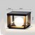 billige Postlys-led udendørs stolpelys varm hvid 30cm 1-lys moderne metal søjle lys sort firkantet landskab søjle lampe e26/e27 til terrassestolper flad overflade havedekoration stolpe lanterner port indgang gang lys