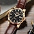 cheap Quartz Watches-LIGE Men Quartz Watch Business Date Waterproof Leather Strap Watch