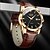 cheap Quartz Watches-LIGE Men Quartz Watch Business Date Waterproof Leather Strap Watch