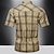 voordelige Werkhemden voor heren-Voor heren Overhemd Werkkleding shirts Werkhemden Overhemd met knopen Cargoshirt khaki Leger Groen Donkerblauw Korte mouw Ruitjes Revers Vakantie Feestdagen Voorvak Kleding Polyester Modieus Casual