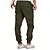 economico Pantaloni cargo-Per uomo Pantaloni cargo Pantaloni A cordoncino Vita elastica Multi tasca Liscio Indossabile Esterno Giornaliero Campeggio e hiking Di tendenza Classico Nero Giallo