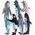 halpa parien halloween-asut-Lasten Aikuisten Eläin Ryhmäpuku Onesie-asu Karnevaali puku Hai Piirretty Delfiini Pyjamahaalarit Kigurumi Pyjama Viehätys Hauska puku varten Miehet ja naiset Pojat ja tytöt Karnevaali Sarjakuva