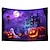 billige halloween veggtepper-halloween dekorasjoner blacklight billedvev uv reaktiv glød i mørket glød fest hjemsøkt hus psykedelisk trippy tåkete hengende billedvev veggkunst veggmaleri for stue soverom spøkelsesgresskar