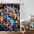 Douchegordijn met Haken 180cm*180cm (70"*70") Polyester Wasbaar Waterdicht Patroon Badkamer Badkuip Decor Dier Bloem voordelige Douchegordijnen-Douchegordijn met Haken 180cm*180cm (70"*70") Polyester Wasbaar Waterdicht Patroon Badkamer Badkuip Decor Dier Bloem