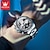 voordelige Quartz-horloges-nieuwe olevs merk heren zakelijke stalen band horloge lichtgevende kalender kleine drie-wijzer maanfase mode trend quartz horloge waterdichte sport- en vrijetijdshorloges