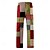 cheap Men&#039;s Printed Casual Pants-Men&#039;s Casual Pants Pocket Drawstring Straight Leg Geometric Color Block Patchwork Vacation Casual Pink Red Inelastic
