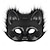 abordables Accesorios para el peinado del cabello-Máscara de media cara con forma de zorro para carnaval, máscara de imitación de pelo de gato sexy, accesorios para disfraz de cosplay para fiesta de carnaval de Navidad