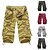 cheap Classic-Men&#039;s Cargo Shorts Shorts Capri Pants Multi Pocket Straight Leg Solid Colored Comfort Wearable Calf-Length Outdoor Daily Sports Stylish Yellow Army Green