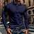 abordables Polo clásico para hombre-Hombre Camiseta de golf polo de golf Trabajo Casual Diseño Manga Larga Básico Moderno Plano Botón Primavera &amp; Otoño Ajuste regular Negro Blanco Azul Marino Caqui Verde Ejército Gris Camiseta de golf