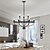 cheap Candle-Style Design-LED Pendant Light 6/9/12-Light Industrial Vintage Large Round Rustic Candle Chandelier for Living Room Bedroom 110-240V