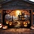 halpa Halloweenin autotallin ovipeite-halloween oven koristeet ulkona halloween autotallin oven kansi banneri jakki o lyhty iso kuvakudos taustakoristelu lomalle ulkoautotallin ovi kodin seinäkoristeet