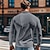 abordables Polo clásico para hombre-Hombre Camiseta de golf polo de golf Trabajo Casual Diseño Manga Larga Básico Moderno Plano Botón Primavera &amp; Otoño Ajuste regular Negro Blanco Azul Marino Caqui Verde Ejército Gris Camiseta de golf