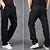 preiswerte Cargohosen-Herren Cargohose Cargohosen Taktische Hose Hose Hosen Wanderhose Knopf Elastische Taille Multi Pocket Glatt Schnelltrocknend tragbar Outdoor Täglich Campen und Wandern Modisch Klassisch Schwarz