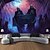 preiswerte Halloween-Wandteppiche-Halloween-Dekorationen, Schwarzlicht-Wandteppich, UV-reaktiv, im Dunkeln leuchtend, Glow-Party, Skelett-Manschette, psychedelischer, trippiger, nebliger Wandteppich zum Aufhängen, Wandkunst, Wandbild