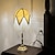 abordables lampe de chevet-Lampe de table à LED 3 couleurs source de lumière pompon rétro lampe de chevet en tissu lampe de chevet de style victorien classique haut de gamme avec bordure à franges perlées pour chambre à coucher