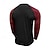 baratos Camiseta Henley Casual-Homens Camiseta Botão Camiseta Camisa Henley Camisetas Manga Longa Henley Primavera &amp; Outono Bloco de cor Moda Designer Básico Patchwork Férias Rua Para Noite Vermelho Escuro Cinza Escuro Verde Tropa