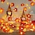 cheap Halloween Lights-Thanksgiving Decoration Garland Maple Leaf Pumpkin String Lights Halloween Decoration Fall Light String 1.5/3/6m 10/20/40LED USB/ Battery Powered Christmas Wedding Party Autumn Home Garden Balcony