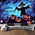 billige halloween veggtepper-halloween dekorasjoner blacklight billedvev uv reaktiv glød i mørket glød fest hodeskaller psykedelisk trippy tåkete hengende billedvev veggkunst veggmaleri for stue soverom gresskar