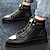 billige Uformelle joggesko-hvite high-top joggesko for menn med gullmetallic-aksenter og glidelåsdetaljer - luksuriøse streetwear-motesko