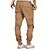 economico Pantaloni cargo-Per uomo Pantaloni cargo Pantaloni A cordoncino Vita elastica Multi tasca Liscio Indossabile Esterno Giornaliero Campeggio e hiking Di tendenza Classico Nero Giallo