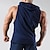 preiswerte Lauf-T-Shirts &amp; Tanktops-Herren Fitness Tank Top Tank Top Running Sport Top Tank Top Sport Ärmellos Weste / Fahrradweste Casual Athlässigkeit Baumwolle Atmungsaktiv Schnelltrocknend Weich Fitnesstraining Laufen Gehen