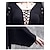 economico Vestiti-Punk &amp; Gotico Vestito Strega Morticia Addams Tinta unica Costume Per donna Fantasia Notte di Valpurga Halloween Carnevale Festa / Sera Adulti Vestito