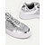 abordables Zapatillas de mujer-Zapatillas de mujer con purpurina plateada y metalizada: zapatos con cordones de moda para fiestas y ropa informal