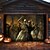 billige Halloween garage dør dække-halloween dørdekorationer udendørs halloween garagedør dæksel jack o lanterne banner stort gobelin bagtæppe dekoration til ferie udendørs garageport hjem vægdekorationer