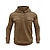 abordables Sweat-shirt à capuche basique-Homme Sweat à capuche Noir Vert Véronèse Vert Gris foncé Café Capuche Plein Poche Sport &amp; Loisir du quotidien Vacances Coton Vêtement de rue basique Décontractées Printemps &amp; Automne Vêtement Tenue