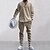 billiga grundläggande sweatsuits-Herr Slät Basic sweatshirts Tröja Träningsoverall Långärmad Tröja V-hals Streetwear Grundläggande Ledigt Sport &amp; Utomhus Dagligen Helgdag 2 st Höst vinter
